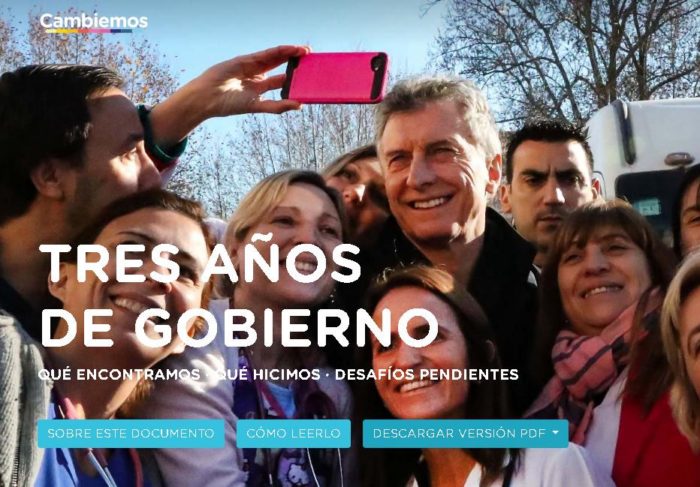 Continúa la mentira de Cambiemos: elaboró un documento sobre los tres años de su gobierno