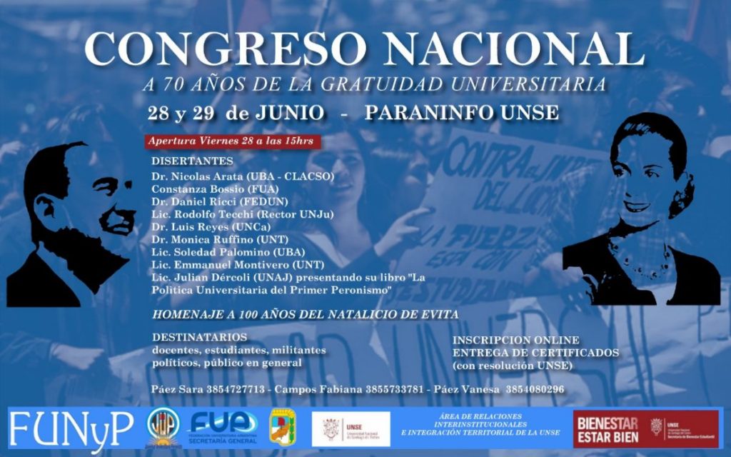 Congreso Nacional A 70 Anos De La Gratuidad Universitaria Fedun