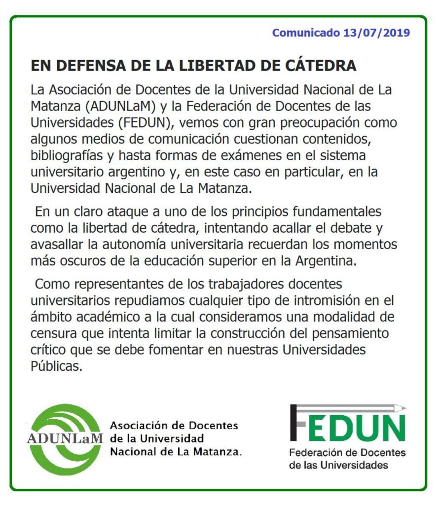 En defensa de la libertad de cátedra