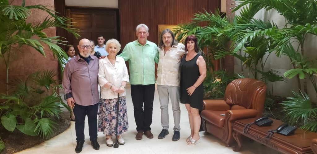 Acompañada por la FEDUN, Estela de Carlotto visitó Cuba para realizar diversas actividades