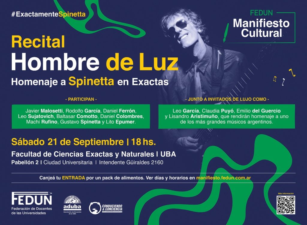 Recital homenaje a Spinetta en la Facultad de Ciencias Exactas y Naturales