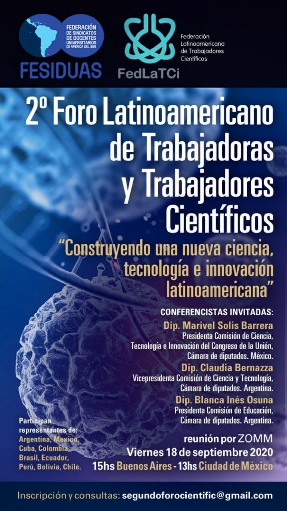 2° Foro Latinoamericano de Trabajadoras y Trabajadores Científicos