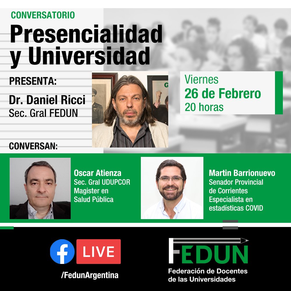 26/02- 20 hs: Conversatorio “Presencialidad y universidad”