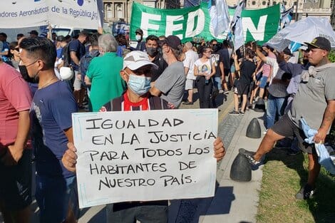 La FEDUN participó de la movilización al Palacio de Justicia