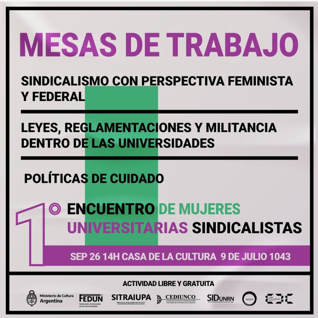 Se viene el 1º Encuentro de Mujeres Universitarias Sindicalizadas