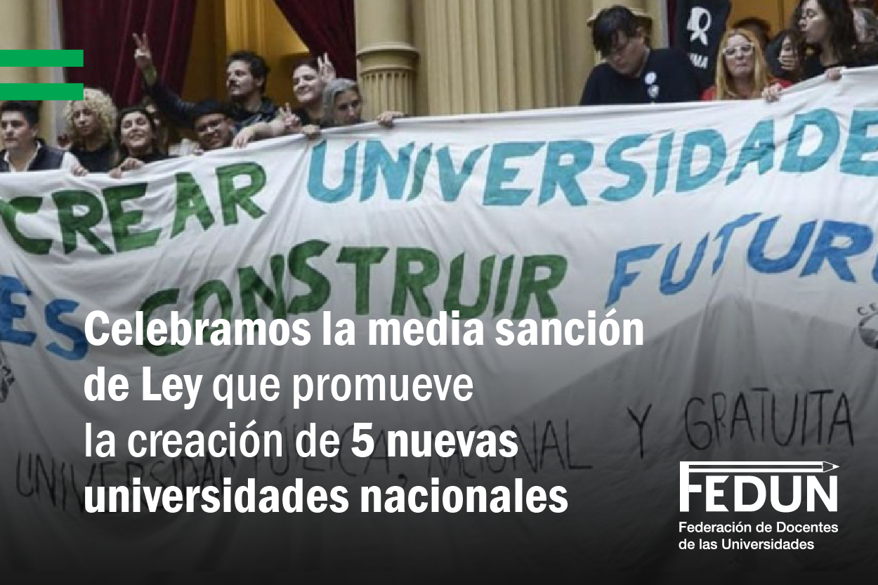 Media sanción a la ley que promueve la creación de cinco nuevas ...