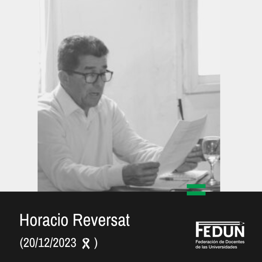 Profundo pesar por el fallecimiento de Horacio Reversat
