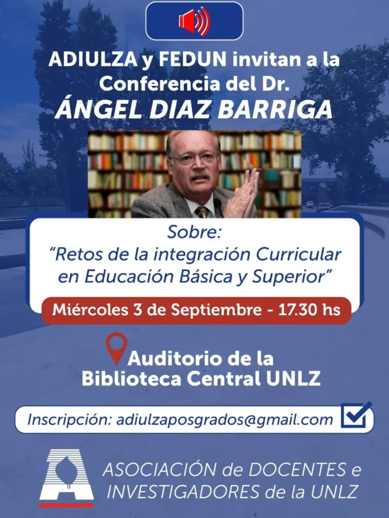 Ángel Díaz Barriga disertará en Argentina