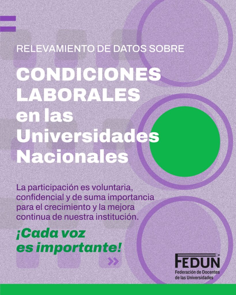 Relevamiento de datos sobre condiciones laborales en las Universidades Nacionales