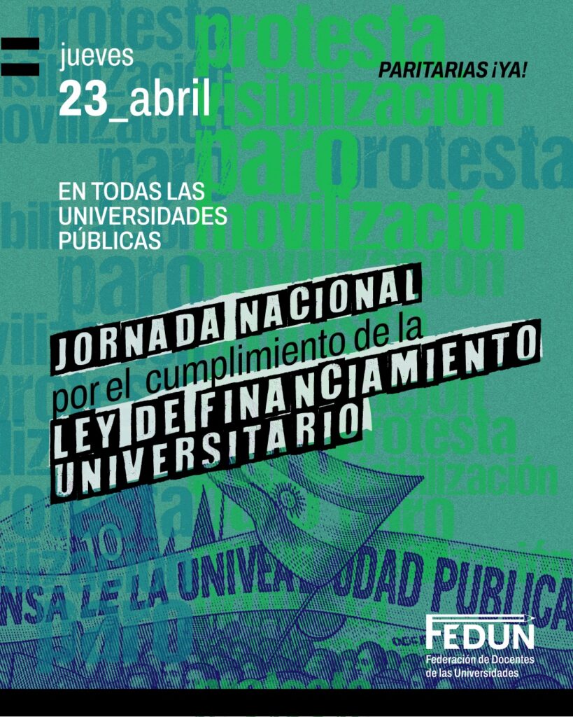 Jornada nacional por el cumplimiento de la Ley de Financiamiento Universitario